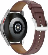 By Qubix 20mm - Luxe leren bandje - Donkerbruin - Geschikt voor Huawei watch GT 2 (42mm) - Huawei watch GT 3 (42mm) - Huawei watch GT 3 Pro (43mm)