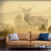 Fotobehangkoning - Behang - Vliesbehang - Fotobehang - Dreamlike Image - Hert in de Natuur - 450 x 315 cm