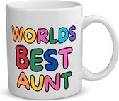 Akyol - tasse à café la meilleure tante du monde - tasse à thé - Tante - meilleure tante - cadeau d'anniversaire - cadeau pour tante - cadeau - cadeau - contenu 350 ML