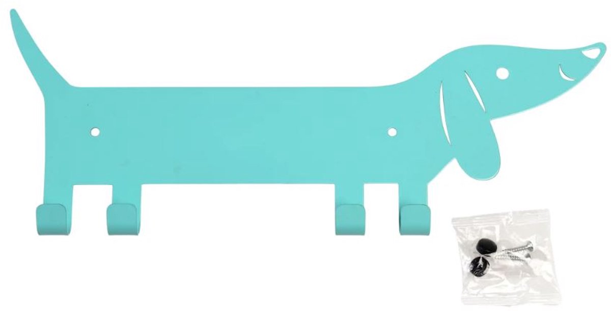 Kapstok hondje Rex London Sausage Dog Wall Hanger metaal