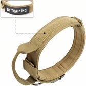 Honden halsband Tactisch | extra handgreep | zachte binnenkant | maten L en XL | 2 kleuren
