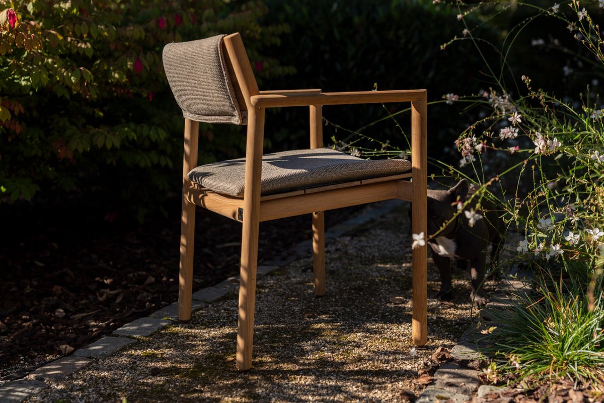 4 Seasons Outdoor Levi chaise de jardin empilable dining - teck