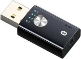Bluetooth 5.0 Adapter - 4 in 1 - Draadloze USB Bluetooth Audio - Externe geluidskaart - Audio Kaart Dongle - PC - A2DP AVRC - Zwart