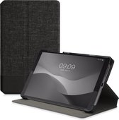 kwmobile hoes geschikt voor Lenovo Tab M8 (Gen 4) - Slanke tablethoes met standaard - Tablet cover in antraciet / zwart