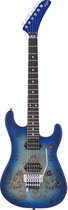 EVH 5150 Series Deluxe Poplar Burl EB Aqua Burst - ST-Style elektrische gitaar
