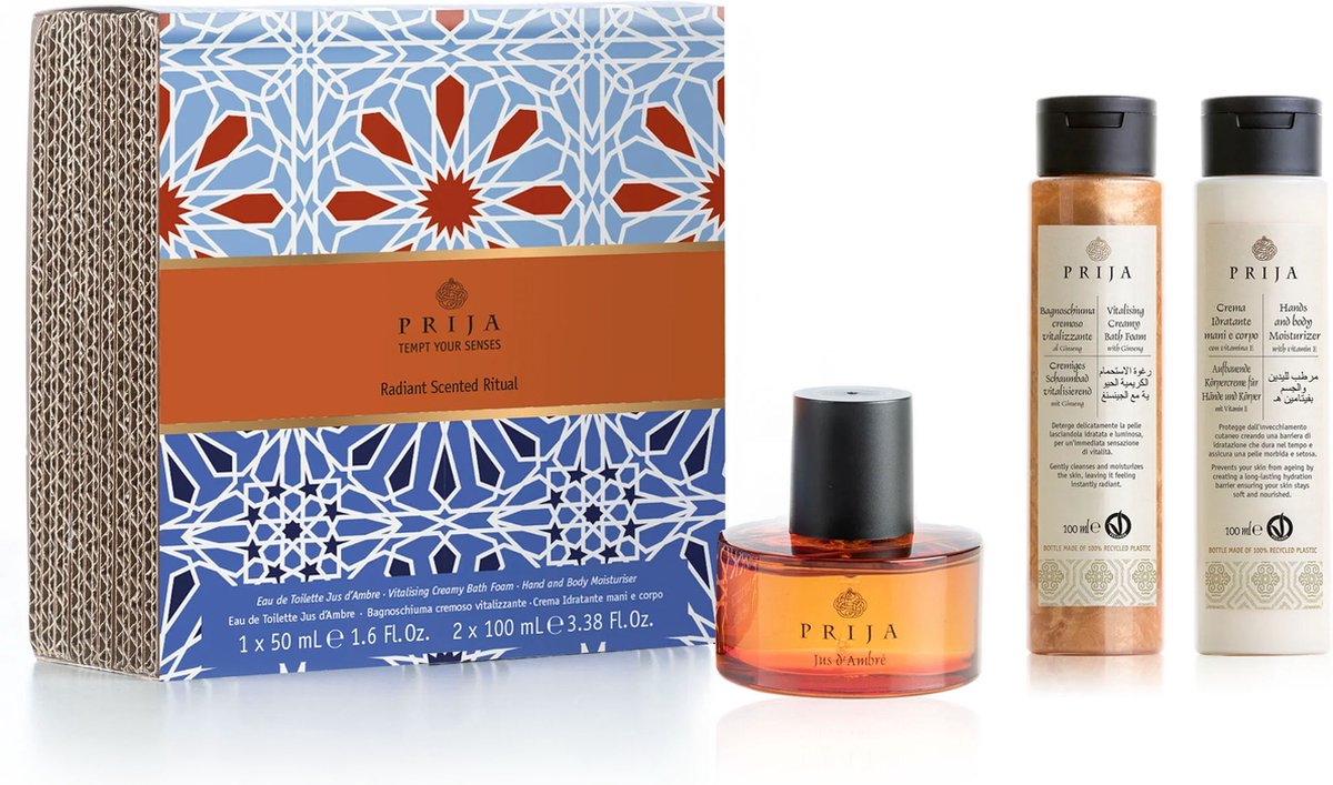 PRIJA Jus d'Ambre - Luxe Cosmetica Set, Stralende Geur Ritueel