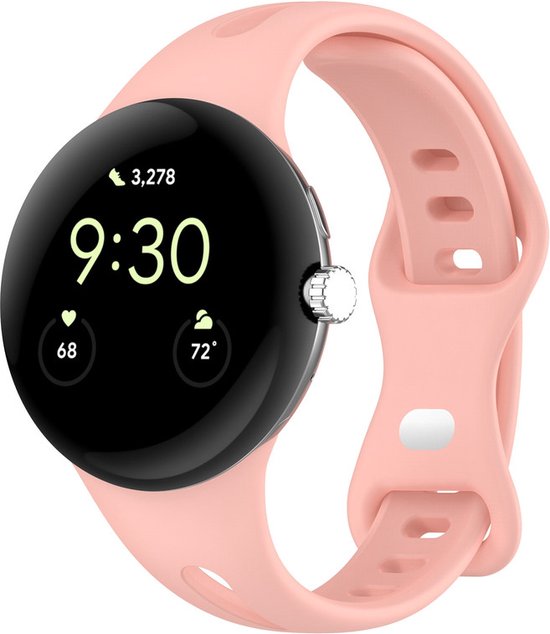 Siliconen bandje - geschikt voor Google Pixel Watch 2 - roze