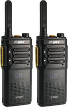 Maas® PT-375 - Portofoonset - Walkie Talkie - PMR446 - Set van 2 stuks