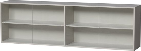 Basiclabel Muurkast Klink - Grenen - Mist - 60x200x35