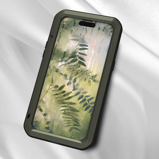 Coque pour iPhone 15 Plus – Love Mei – Coque de Protection Extreme en métal – Gris argenté – Coque de téléphone portable – Coque de téléphone adaptée pour iPhone 15 Plus