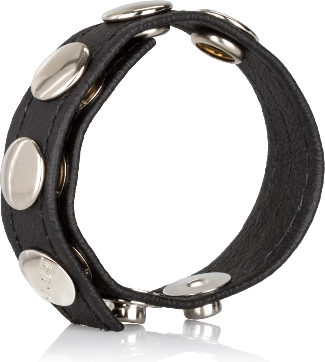 Goedkoopste CalExotics - COLT Leather C/B Strap 5-snap - Rings Zwart