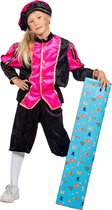 Wilbers & Wilbers - Pietenpakken - Vrolijk Pietje Roze Pietenpak Kind Kostuum - Roze - Maat 128 - Sinterklaas - Verkleedkleding