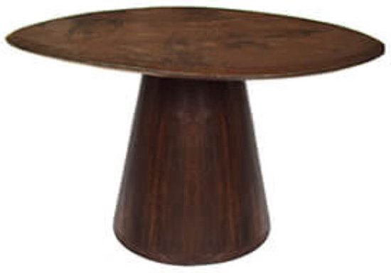Table basse - plateau de table organique - bois de manguier - plateau en verre - table basse en noyer - by Mooss - largeur 60cm