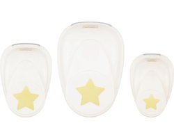 Vaessen Creative Pons Set - Figuurpons - Sterren - 3 st. - 1,5 tot 3,7 cm