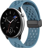 Siliconen bandje - geschikt voor Samsung Galaxy Watch 6 (Classic) / Watch 5 (Pro) / Watch 4 (Classic) / Watch 3 41 mm / Active / Active 2 / Watch 42 mm - blauw
