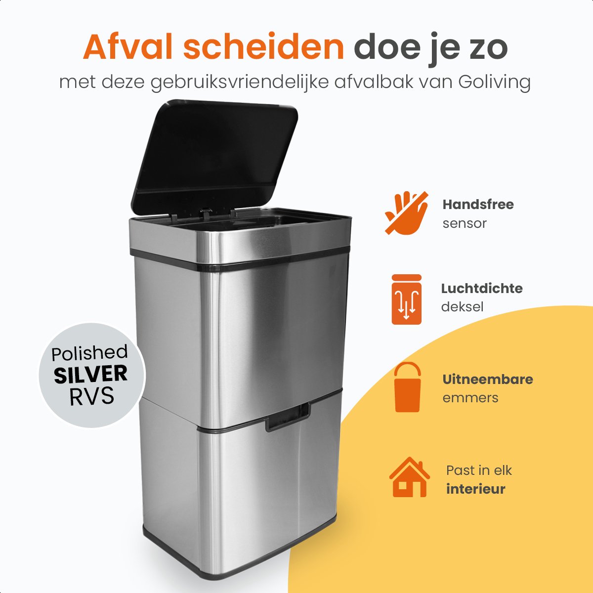 CEIEVER Badkamervuilnisemmer met deksel, badkamermolen met