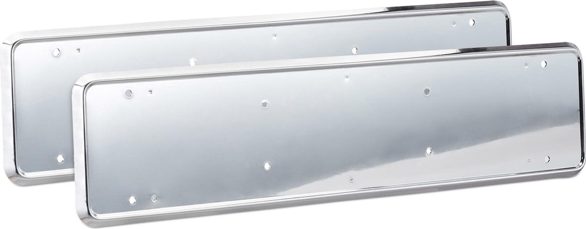 RVS Kentekenplaathouder Chroom 52x11cm per stuk | - Kentekenplaat houders RVS Kentekenplaathouder Chroom 52x11cm per stuk | - Kentekenplaat houders