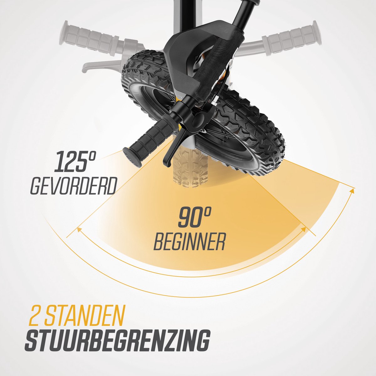 BERG Biky Cross Grey Loopfiets - 12 inch - Met handrem - Lichtgewicht frame van magnesium - Verstelbaar zadel - 2,5+ Jaar - Grijs — afbeelding 2