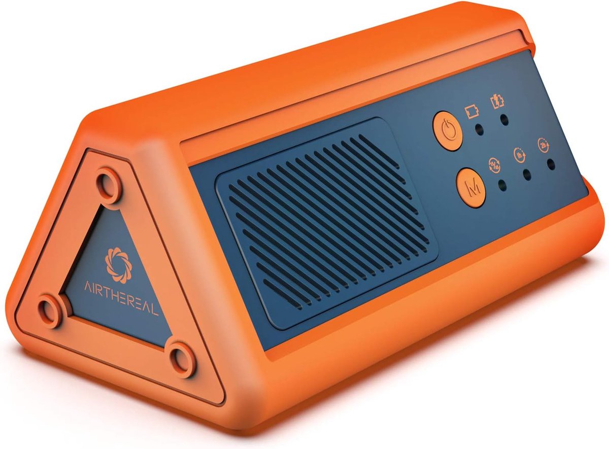 Airthereal PA1K-GO 1.000 mg/u draagbare ozongenerator - draadloze geureliminator op batterijen voor auto, hotelkamers, kantoren, badkamers en kleine ruimtes (blauw)