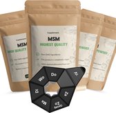 Cupplement - 4 sachets de capsules MSM 60 pièces - Boîte à pilules gratuite - Préparations MSM - Geen poudre ni comprimés - Puur - Poudre - Anti-âge