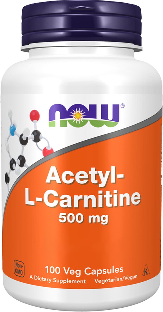 Now Foods - Acetyl-L-Carnitine 500 mg - 100 Vegicaps - Now Foods