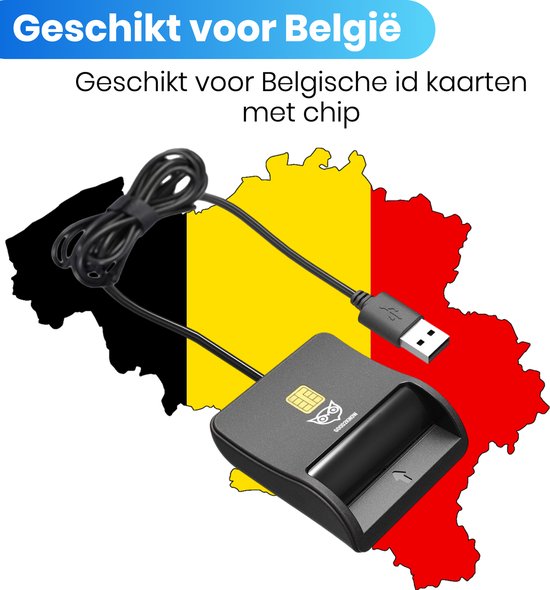 STOBE EID Kaartlezer België - Identiteitskaartlezer & Multi Card Reade Sd Sim Tf Kaartlezer Identiteitskaart Belgie