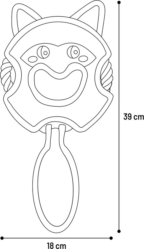 Flamingo - Flamingo Jokko - Speelgoed Honden - Hs Jokko Wasbeer Grijs 39cm - 1st - 135414 - 1st - 1pce