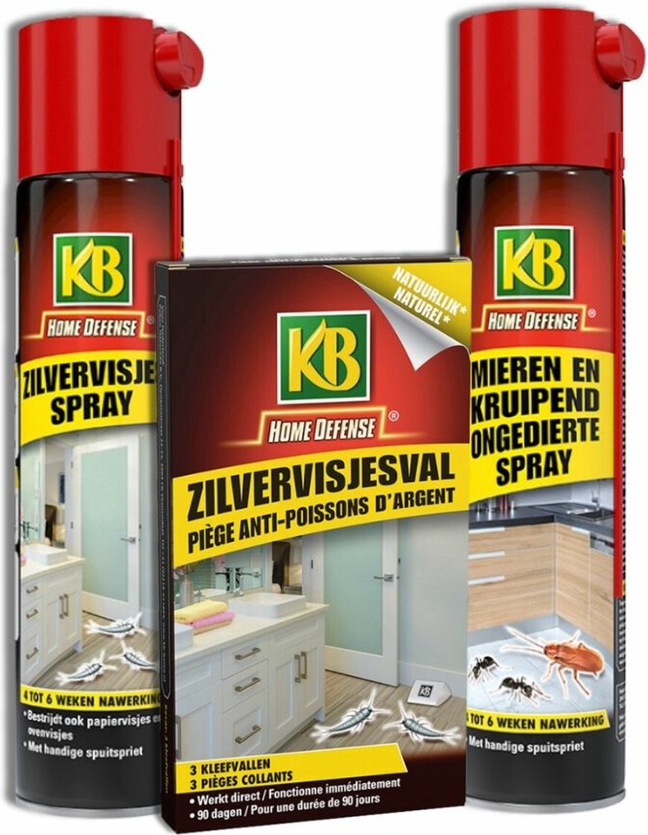 KB Home Defense Ongediertebestrijding (kakkerlakken, Zilvervisjes, Mieren) Pakket