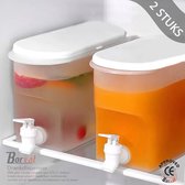 Borvat® - Seau à boissons - Distributeur de boissons avec robinet - Distributeur d'eau - Robinet de limonade - Robinet d'eau - Distributeur de jus - 2 Pièces