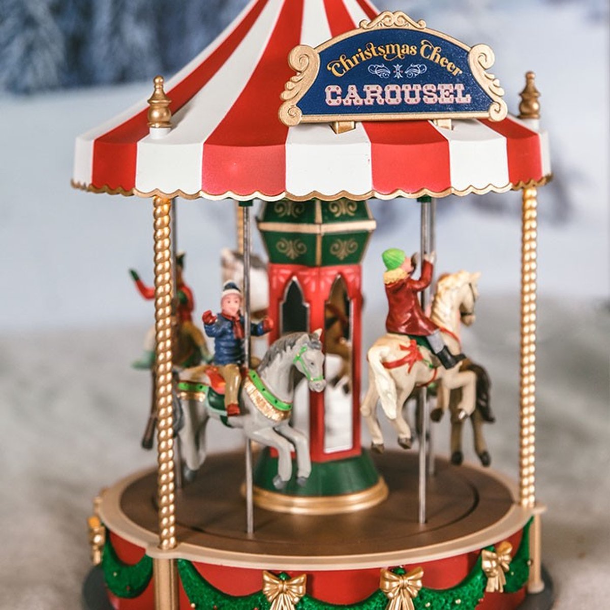 Lemax Christmas Cheer Carousel - Verlichte attractie met animatie