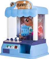 Klauwmachine - Claw Machine - Mini klauw machine - Snoep gashapon machine - Met munten, knuffels, gashapon - Speelgoed voor 3-jarige kinderen - Verjaardagscadeaus - Verjaardagscadeau (blauw)