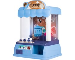 foto van Klauwmachine - Claw Machine - Mini klauw machine - Snoep gashapon machine - Met munten, knuffels, gashapon - Speelgoed voor 3-jarige kinderen - Verjaardagscadeaus - Verjaardagscadeau (blauw)