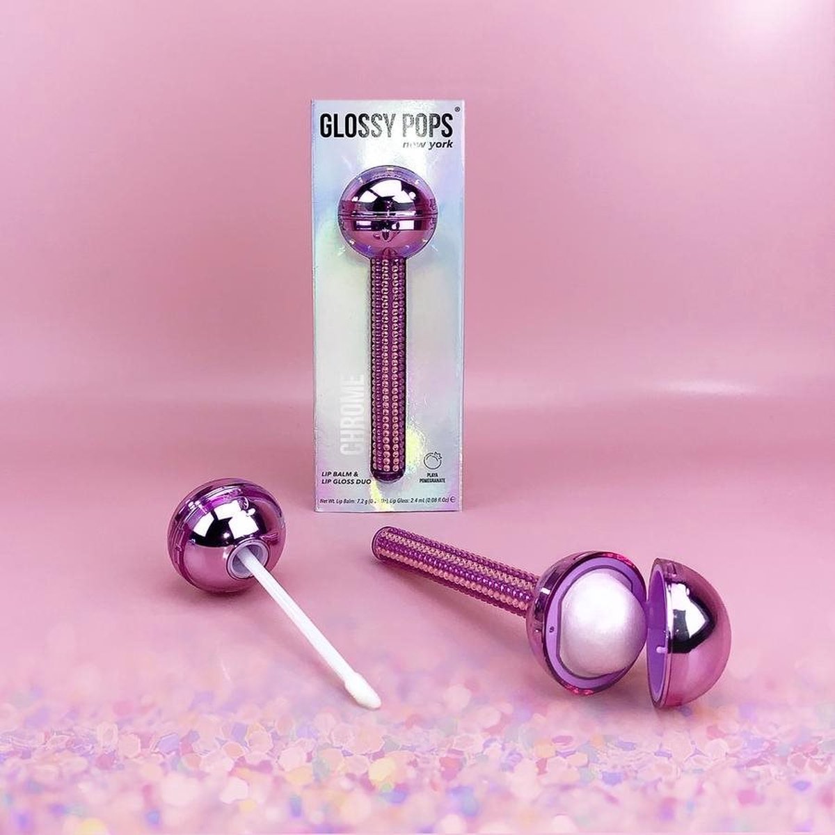 Glossy Pops Chrome Collection - Lipgloss / Lippenbalsem - Chrome Purple