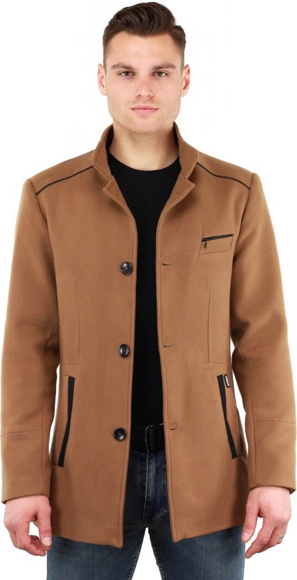 Versano John Heren Korte Mantel Manteljas Winterjas XL - Camel