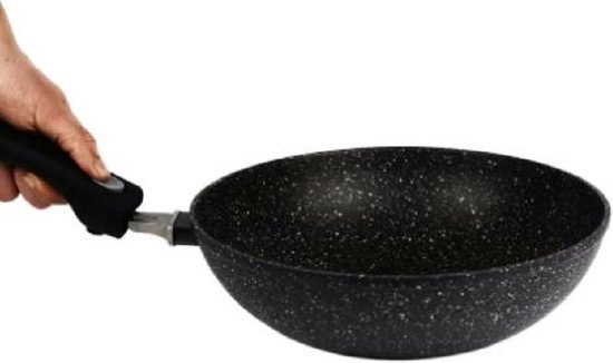 Poêle wok avec couvercle - Ø 28 cm - Wibra Belgique - Vous faites ça bien.