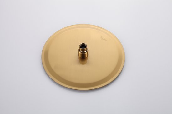 Ensemble de douche à effet pluie WEBO Atlanta - Encastrable - Or Mat Goud - Ensemble de douche - 25cm - Douche à effet pluie - Ensemble de douche complet - Douchette à main