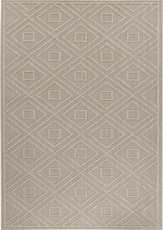 Natur Rug Basili Tapis d'Extérieur Sisal Poils Ras Intérieur et Plein air Beige - 80x250 CM