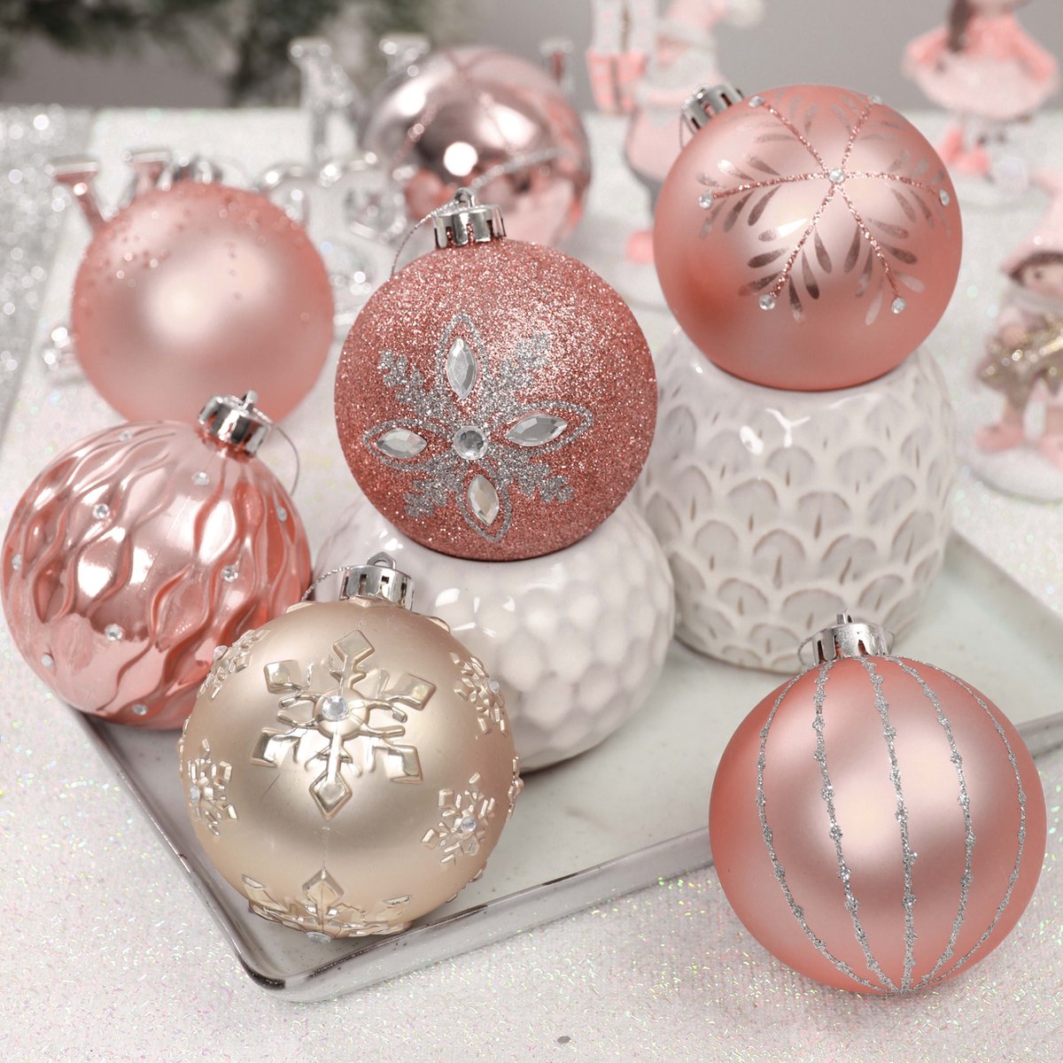 PRACHTIGE KERST® - Kerstballen - 16 Delige Set - Kerstversiering - Kerstboomdecoratie - Kerstornamenten – foto 6