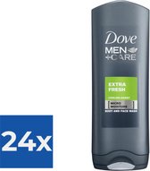 Dove Men+Care Shower Extra Fresh - 250 ml - Douchegel - Voordeelverpakking 24 stuks