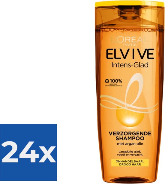 L’Oréal Paris Elvive Intens Glad Shampoo - 250 ml - Voordeelverpakking 24 stuks