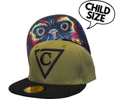 Capiche® Snapback Kinder Pet – Mighty Eagle – Groen & Zwart – Verstelbaar met Druksluiting – Sportcap – Baseball Cap – Kindermaat