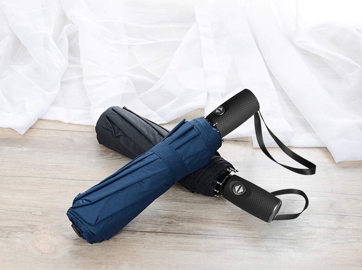 Paraplu Opvouwbare Winddichte Zakelijke Paraplu Storm Teflon Waterbestendige Parasol UV-bescherming Volledig Automatische Paraplu Draagbaar Weerbestendige Parasol en Paraplu - Blauw — cadeau in Mode & Accessoires - foto 6