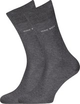 HUGO BOSS George uni (1-pack) - herensokken katoen - antraciet -  Maat: 45-46