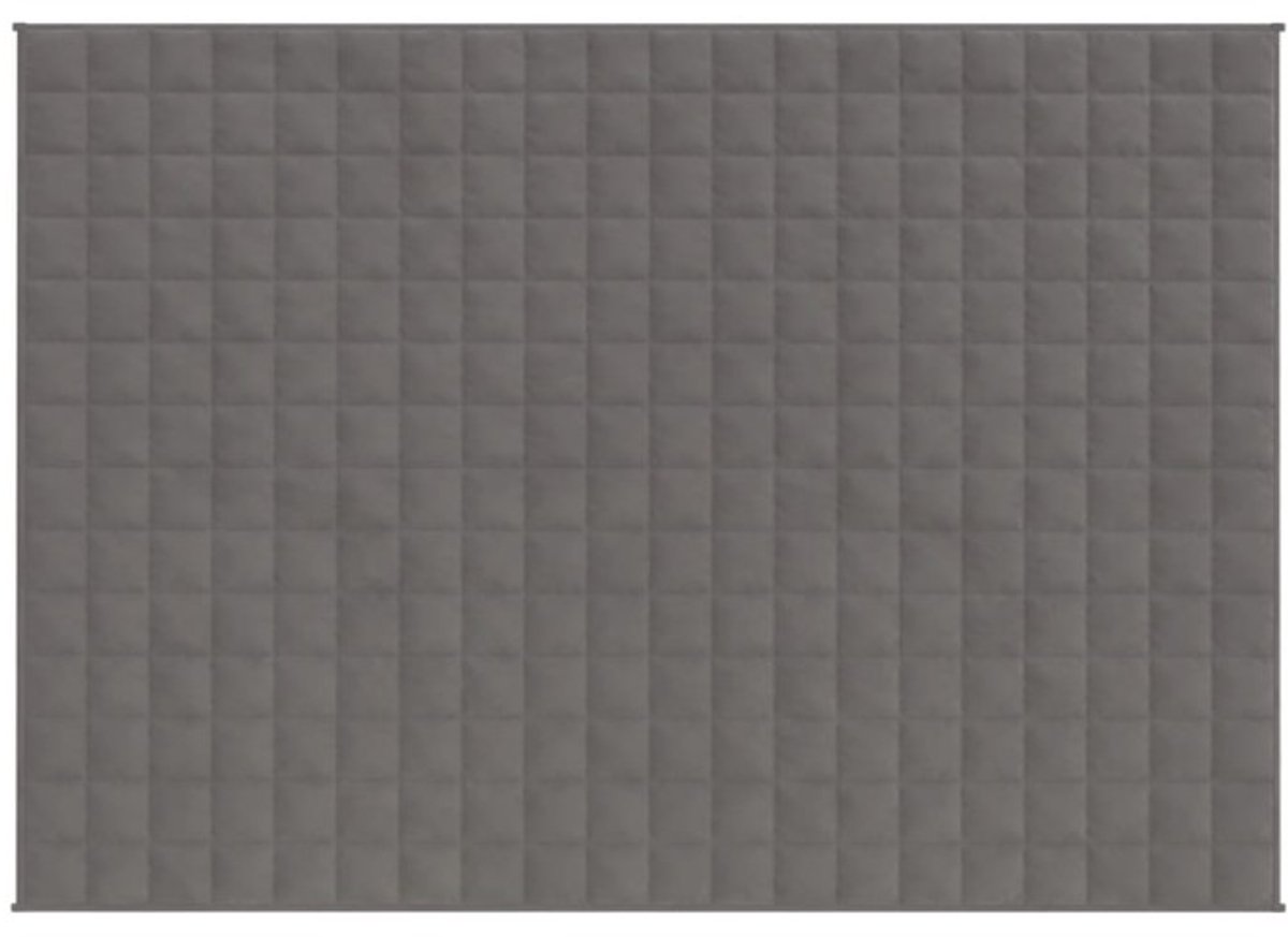 vidaXL - Verzwaringsdeken - 152x203 - cm - 7 - kg - stof - grijs