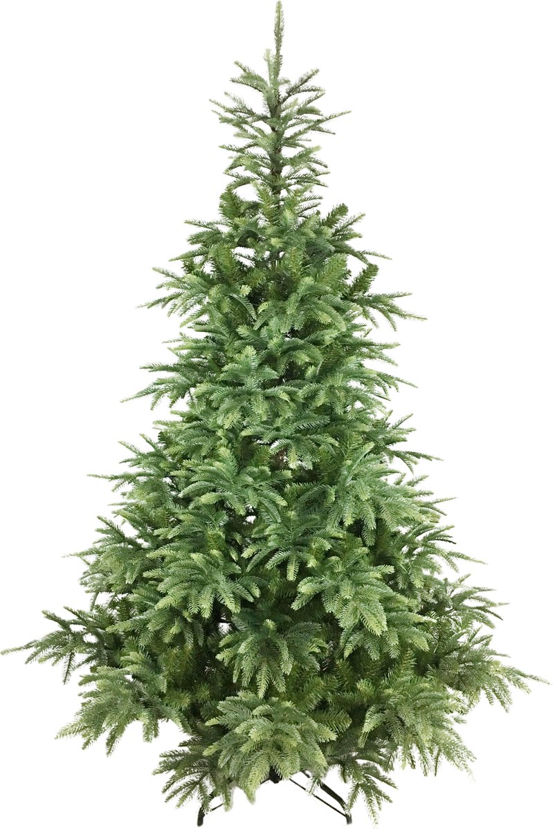 Premfy Nordmann-spar- FIR - Deluxe Kunstkerstboom 180 CM - 1600 takken - PE + PVC Premium - Zeer Realistische Kerstboom - Zeer echt lijkende Kunstkerstboom - Nordmann Kerstboom - Grand natural Green Fir - Kerstboom Kunststof - Kerstboom Binnen - Luxe