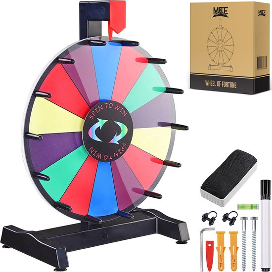 MITE® Roue de la fortune - Rouet 30cm - Rouet - Jeu de société