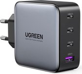 Ugreen - 4 in 1 GaN Stekker - 100W Oplader met USB C en USB A - Space Gray