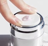Flacon de Beauty airless - 50 ml - Pot de crème avec couvercle et vide - Pompe - Couvercle à pression - Emballage de voyage - Réutilisable - Cocktail de soins de la peau