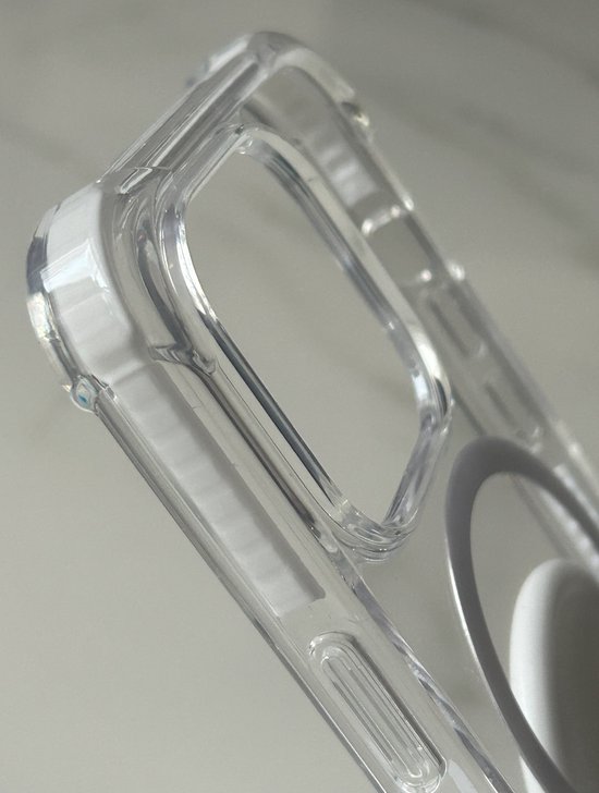 Coque arrière magnétique anti-choc de qualité Premium - Chargement sans fil - Convient pour Apple iPhone 15 Pro - Wit