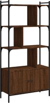 vidaXL - Boekenkast - met - deuren - 76,5x30x154,5 - cm - hout - bruin - eikenkleur
